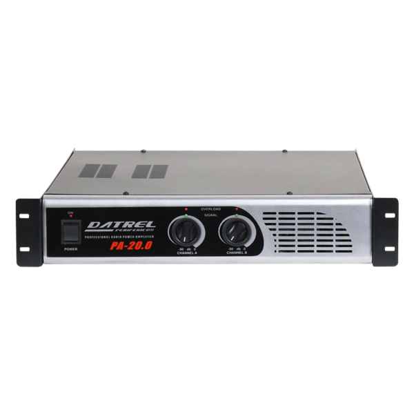 Amplificador De Potência Datrel Pa 20.0 2000w Rms Bivolt 4oh Cor Preto Potência de saída RMS 2000 W