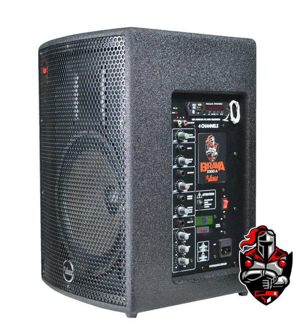 Caixa Ativa Bluetooth Usb Leacs Brava 1000 4 Canais 150wrms